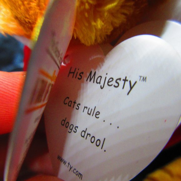 Garfield His Majesty TY Beanie Babies A Tale Of Two Kitties 8" Plush - Picture 6 of 8